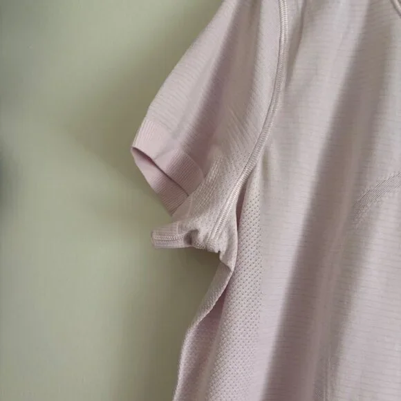 Lululemon Athletic Swiftly Tech Relaxed Short Sleeve Shirt Pink Women’s Size 10 - Picture 5 of 8